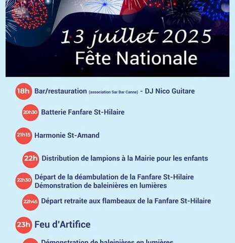 Feu d'artifice et fête nationale