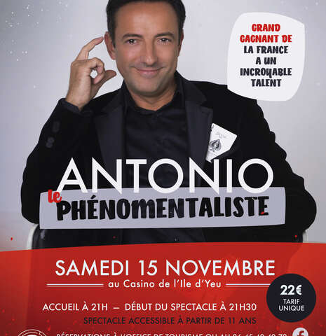 Spectacle : PHENOMENTALISTE – Antonio le Magicien !
