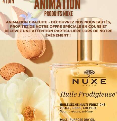Animation produits Nuxe Animation produits Nuxe