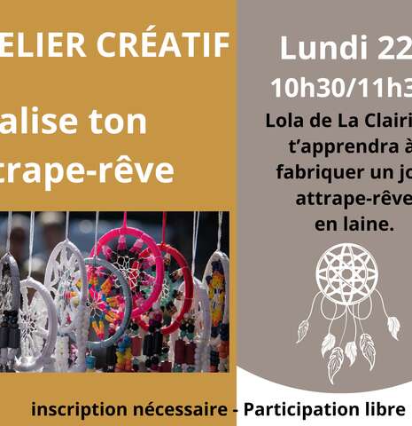 Atelier créatif à la librairie