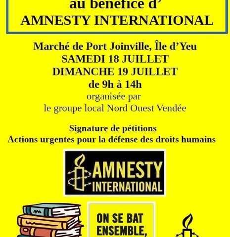 Vente de livres d'occasion au profit d'Amnesty International