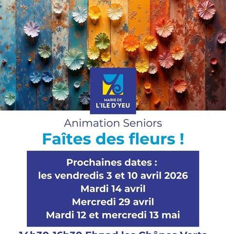 Animation Seniors : Faîtes des fleurs