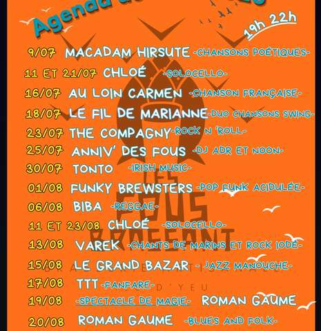 Concerts et spectacles de l'été - Les Fous Brassant