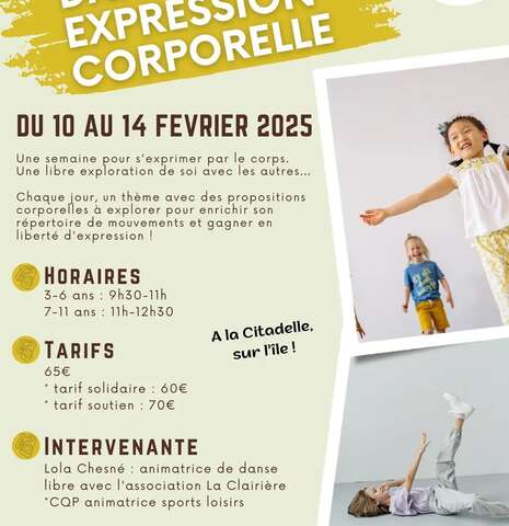 Stage de danse et expression corporelle avec La Clairière