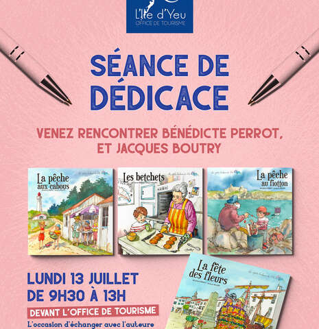 Séance de signature des livres de Bénédicte Perrot