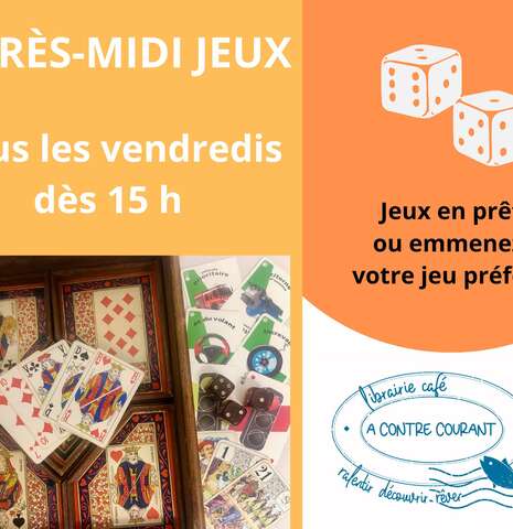 Après-midi Jeux à la librairie-café A Contre Courant