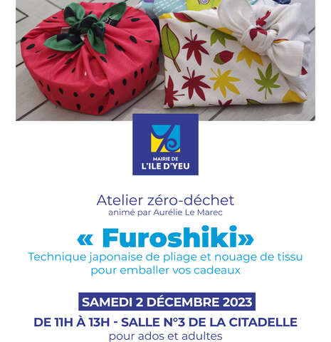 Atelier Furoshiki : Des emballages et des sacs avec un simple carré de tissu
