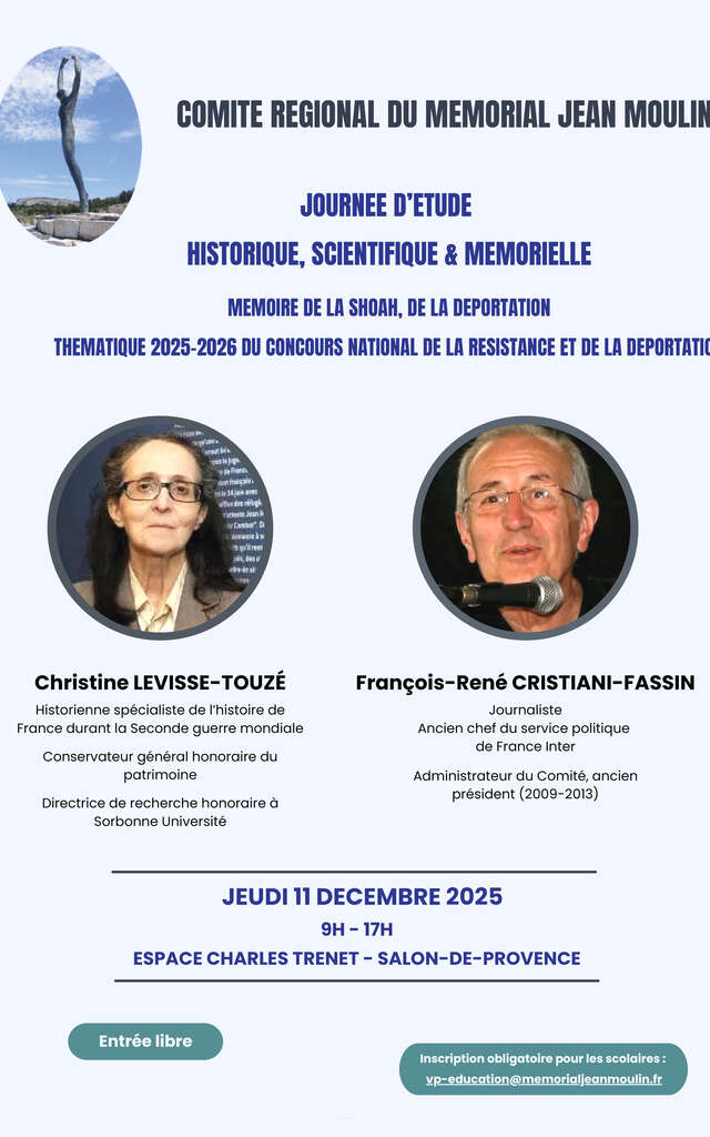 Journée d'étude scientifique, historique et mémorielle sur la mémoire de la shoah et la déportation sur la thématique 2025-2026 du Concours National de la Résistance et de la Déportation