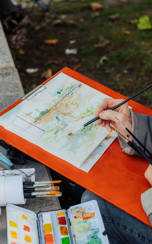 Atelier de peinture impressionniste