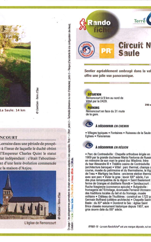 CIRCUIT PEDESTRE 18 DE LA SAULE - 9,9 KM