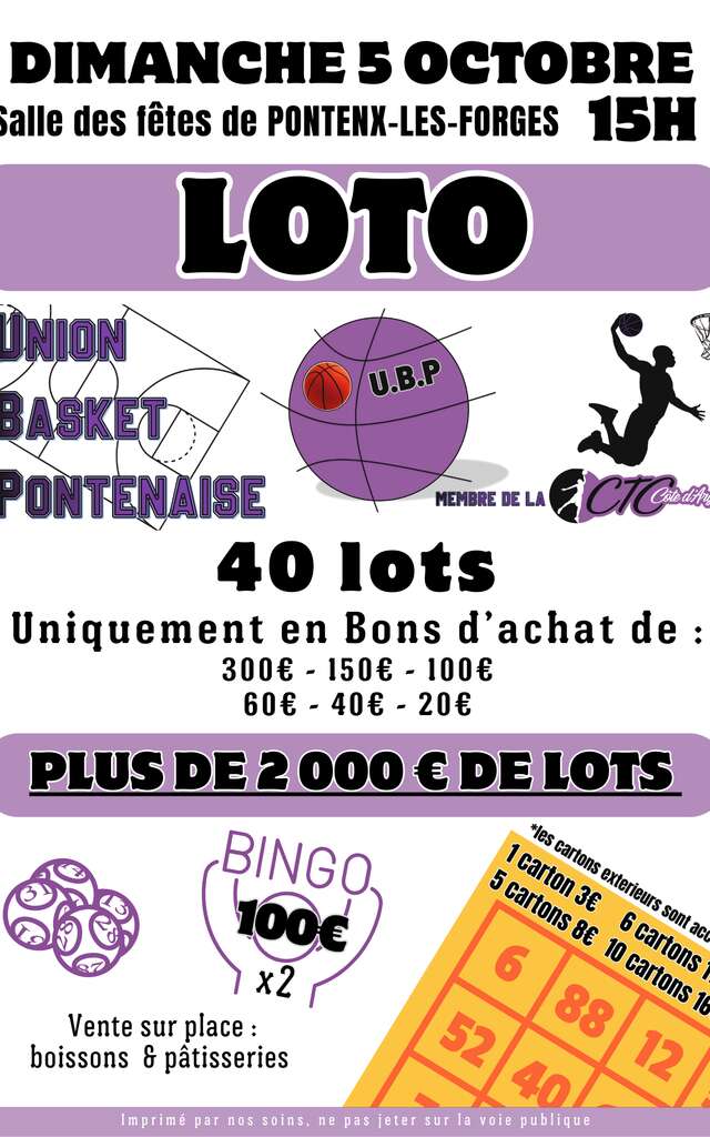 LOTO UNION BASKET PONTENAISE