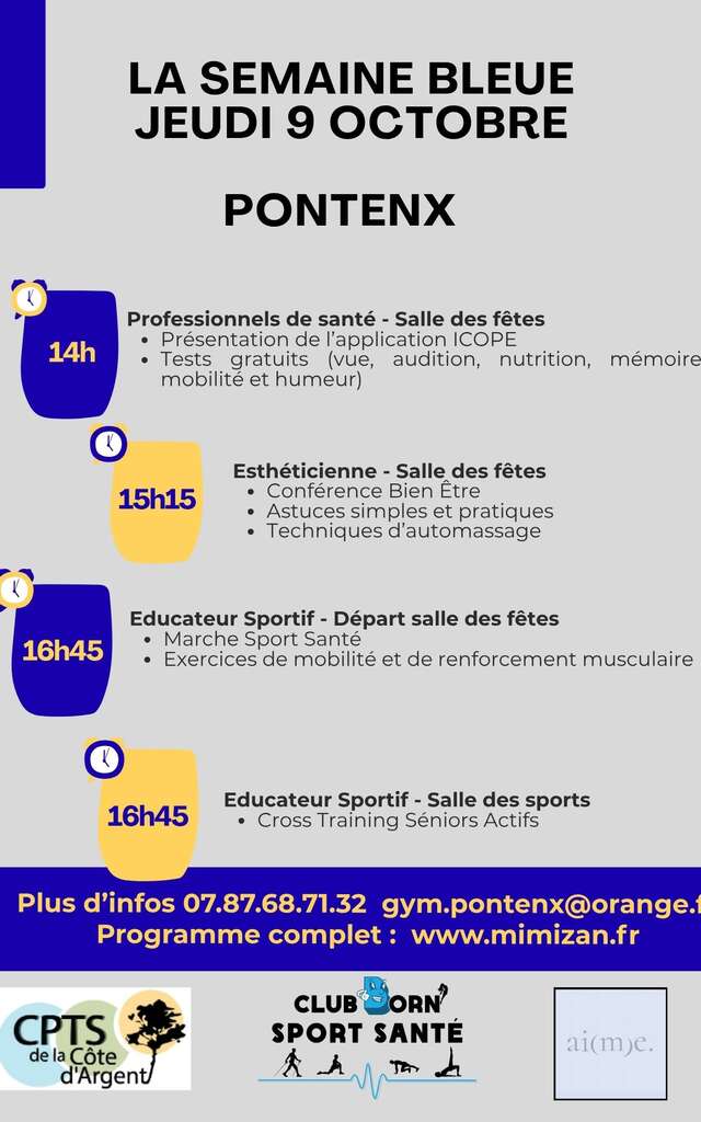 Animations gratuites - Semaine Bleue