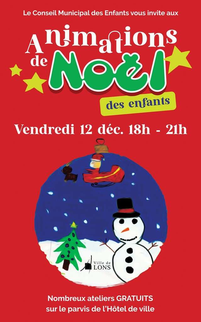 Animations de Noël des enfants