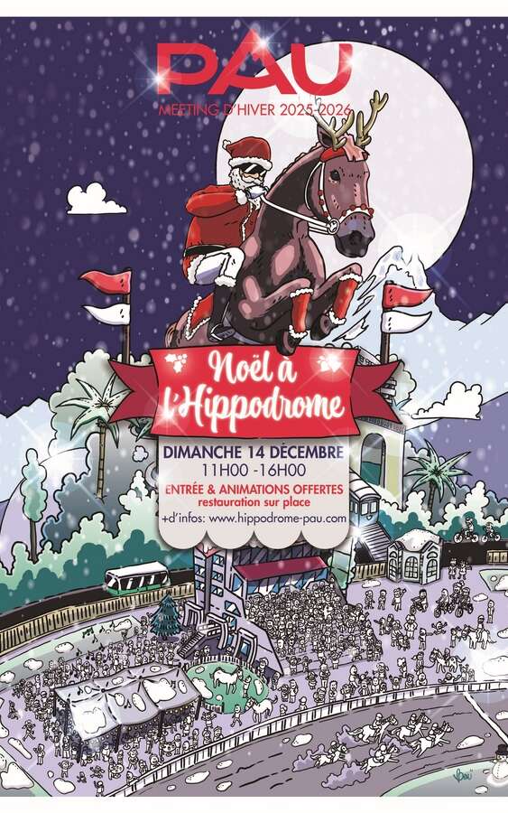 Courses Hippodrome de Pau - La magie de Noël