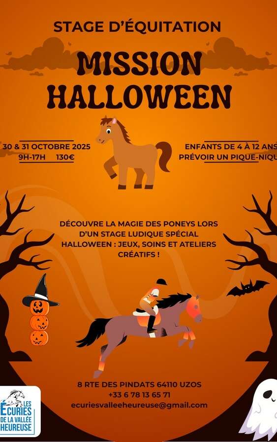 Stage équitation: Mission Halloween