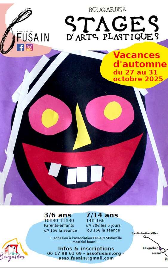 Stage d'art plastique vacances d'automne