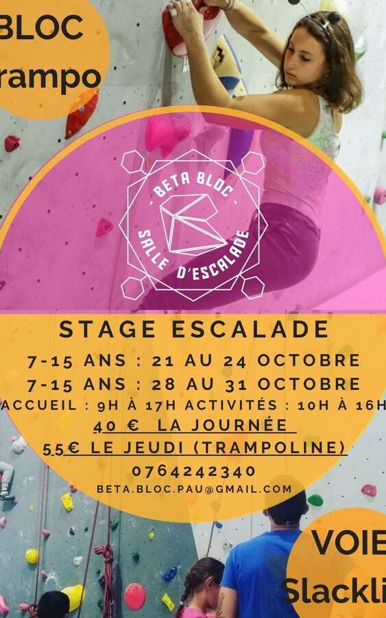 Stage vacances automne Escalade