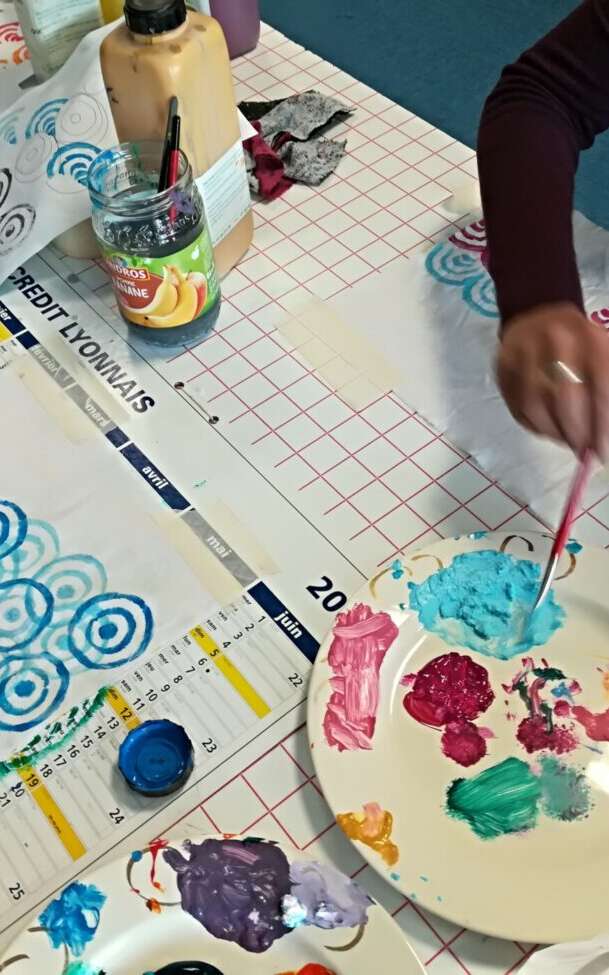 Le Brunch de Mlle Mars Atelier nappes peintes