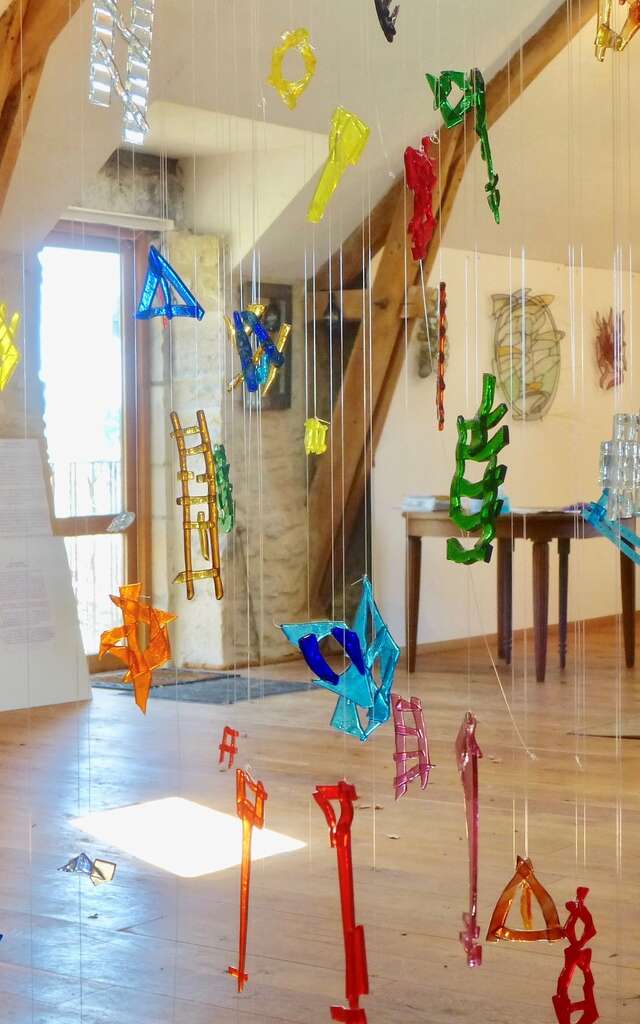 Visite Atelier d'artiste vitrail d'art contemporain Léo Amery