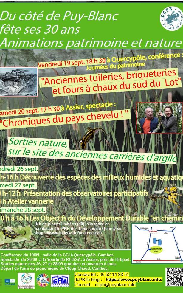 Du côté de Puy blanc fête ces 30 ans, espèces des milieux humides et aquatiques