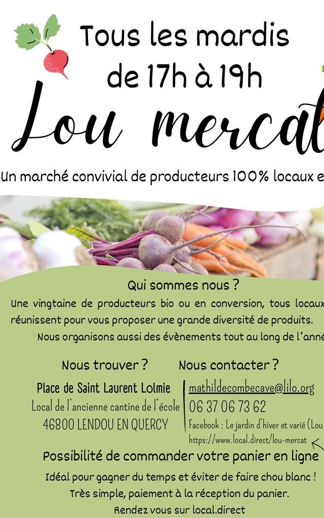 Marché bio à Saint-Laurent-Lolmie