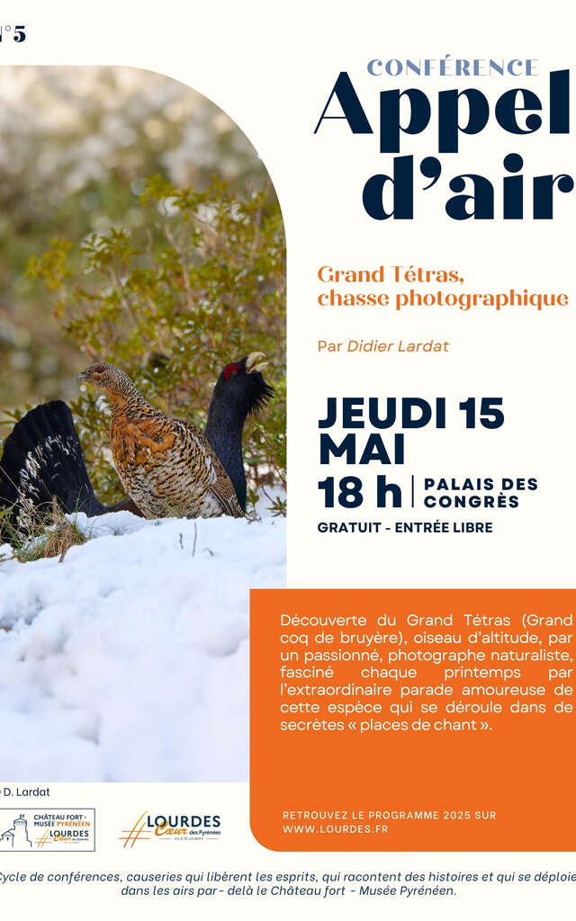 Conférence Appel d'Air "Grand Tétras, chasse  photographique"