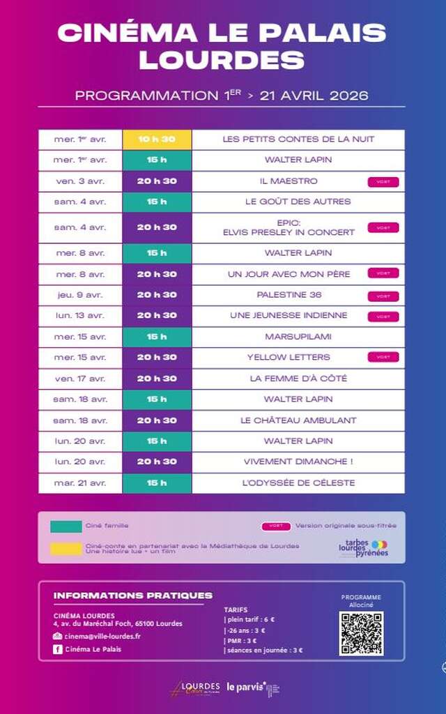 Programme Cinéma le Palais