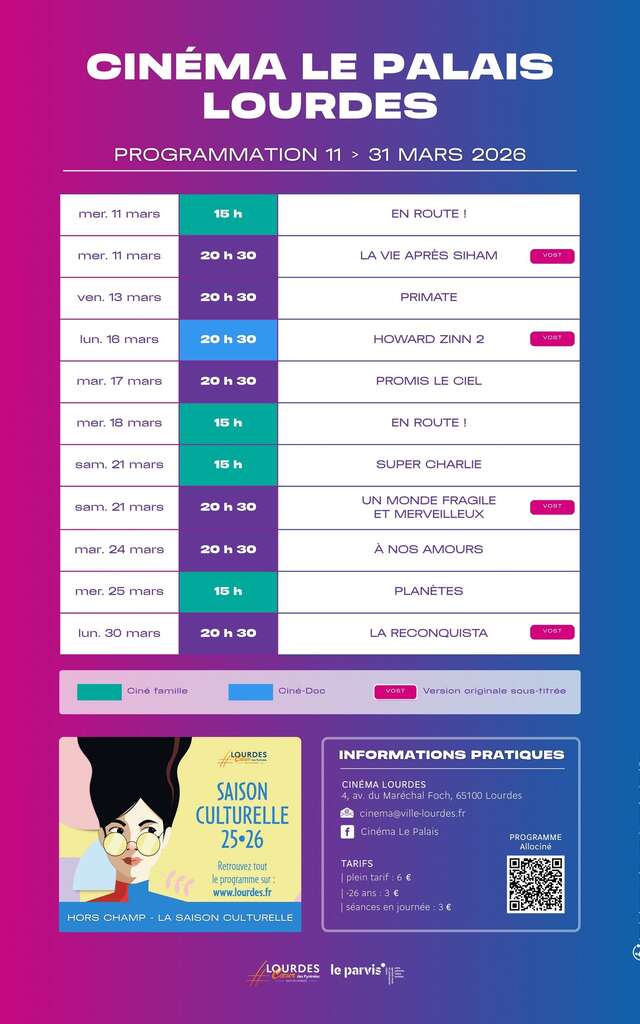 Programme Cinéma le Palais