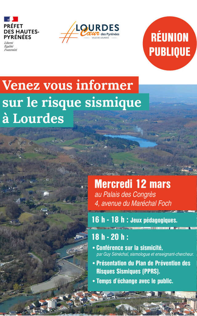 Réunion publique - Venez vous informer sur le risque sismique à Lourdes