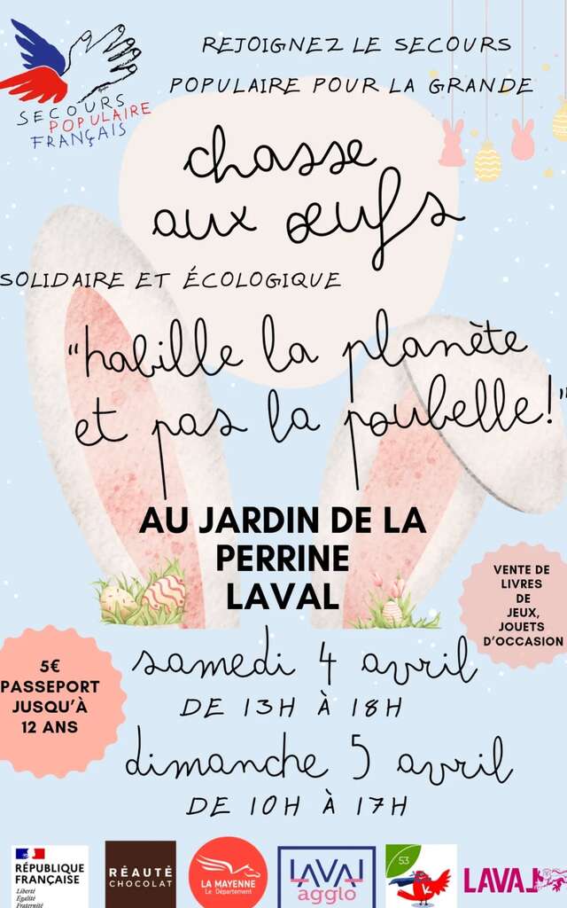 Grande chasse aux oeufs du secours populaire