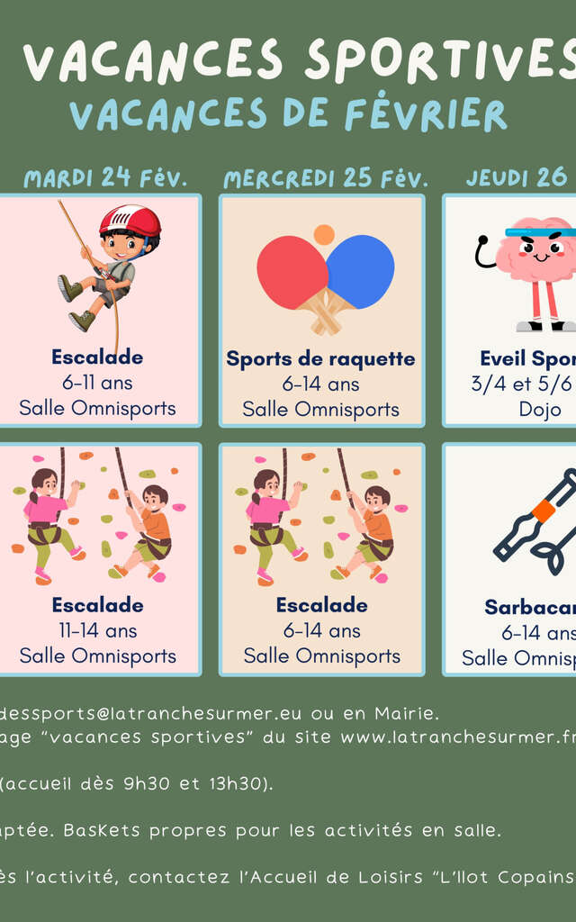 Vacances sportives - février 2026