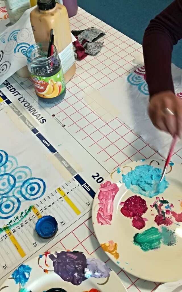 Le Brunch de Mlle Mars Création de tissus peints