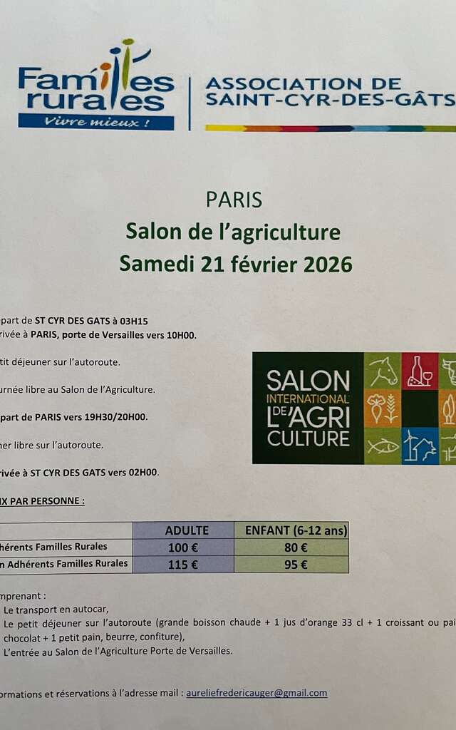 Transport pour le Salon de l'Agriculture de Paris