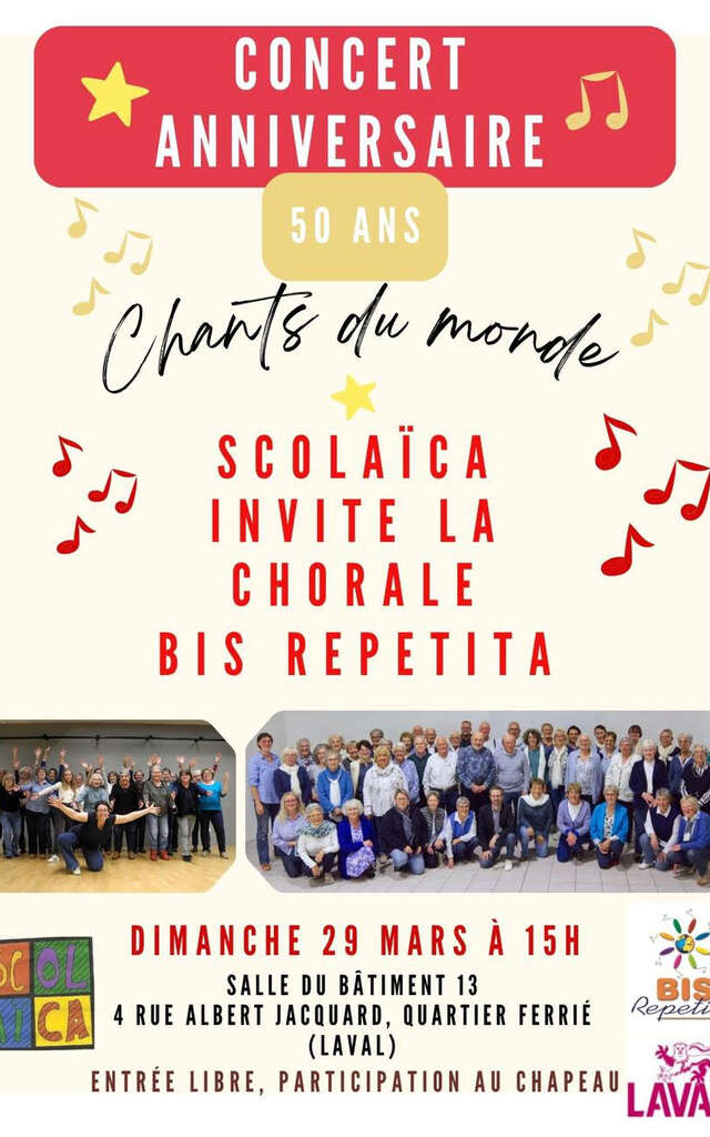CONCERT DES 50 ANS DE LA CHORALE SCOLAÏCA
