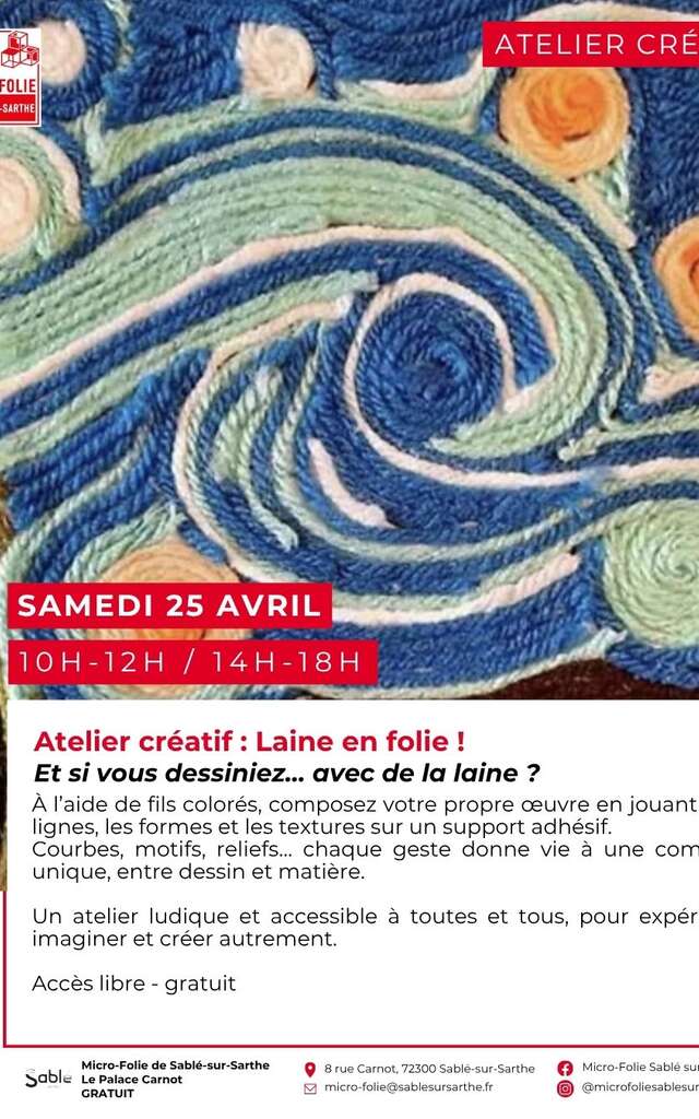 Atelier créatif : Laine en folie