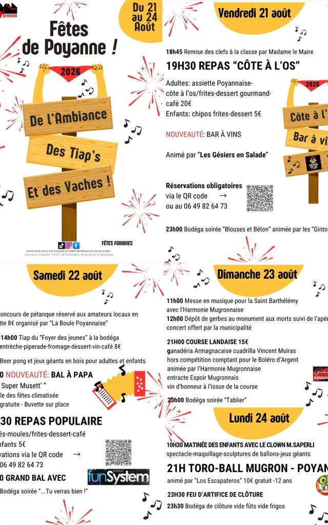 Fêtes locales de la Saint Barthélémy (Poyanne)