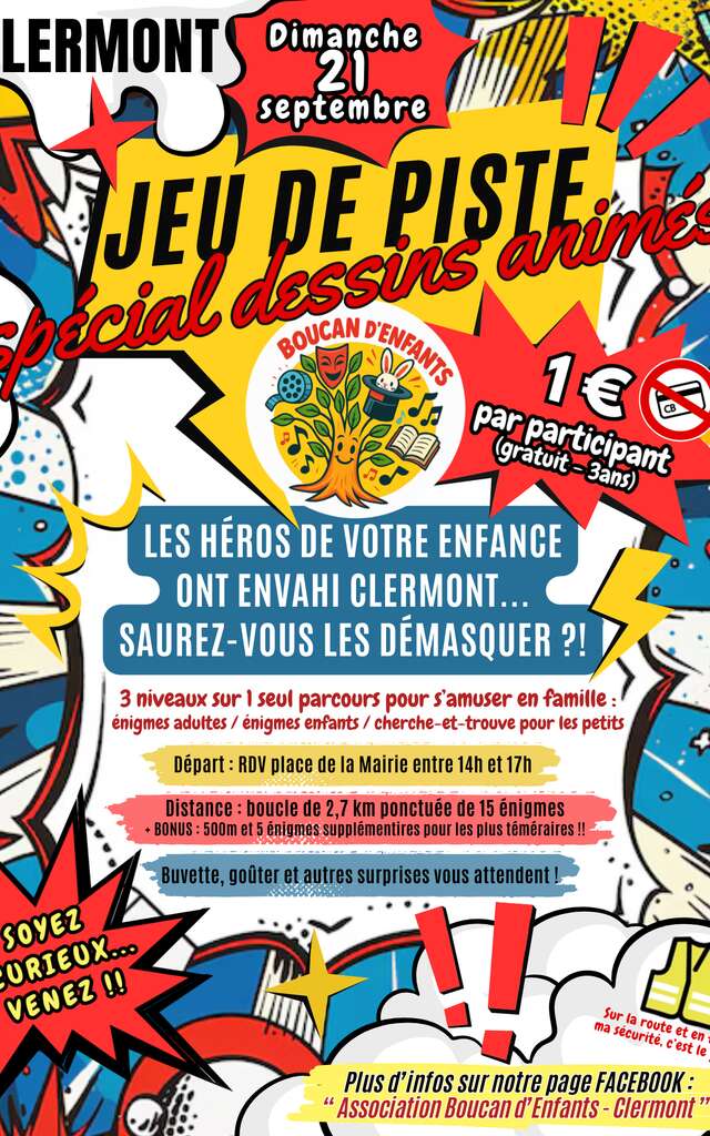 Jeu de piste spécial dessins animés