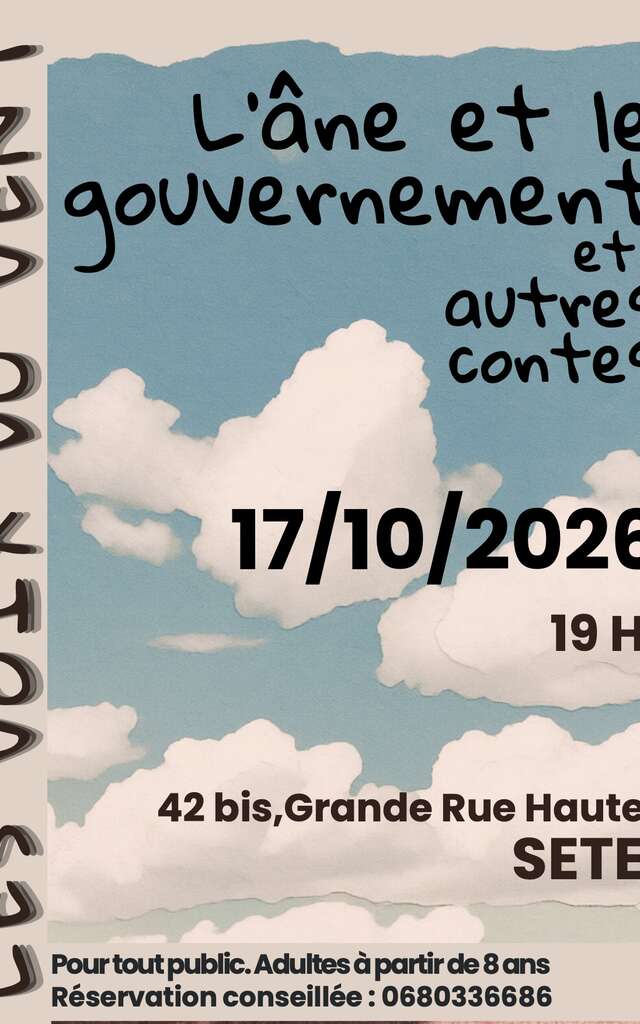 SOIRÉE CONTES "L'ÂNE ET LE GOUVERNEMENT ET AUTRES CONTES"