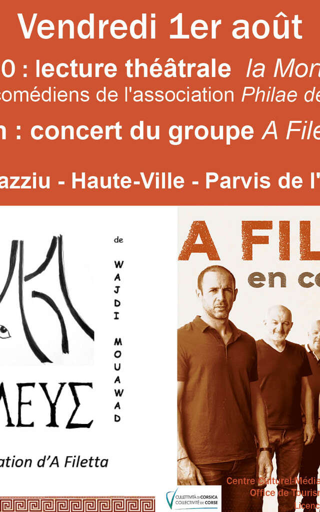 LECTURE THÉÂTRALISÉE ET CONCERT DU GROUPE A FILETTA