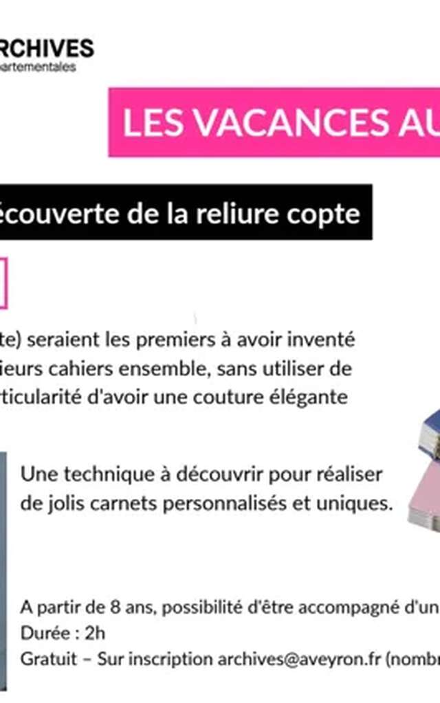 Atelier reliure copte - réalisation d'un carnet