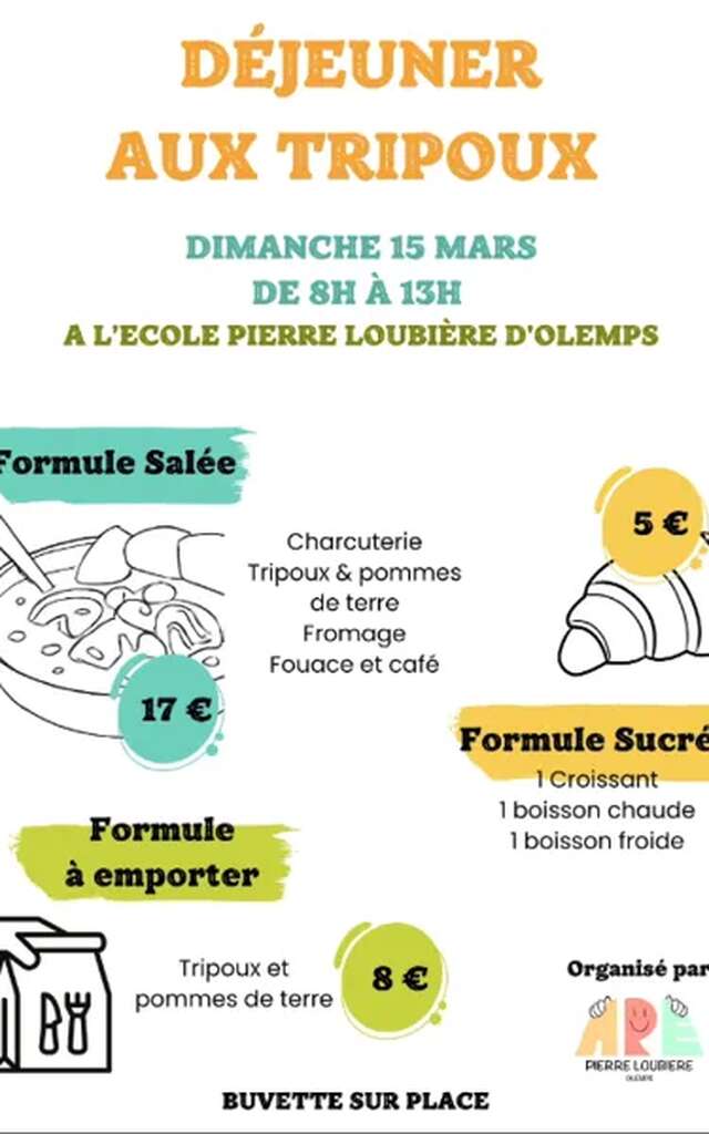 Déjeuner aux tripoux APE Pierre Loubière