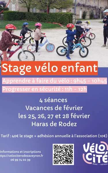 Stage : J'apprends à faire du vélo (à partir de 3 ans)