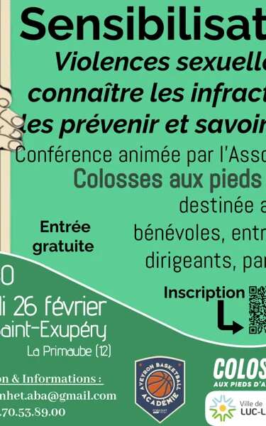 Conférence : "Violences sexuelles : connaître les infractions, les prévenir et savoir agir"