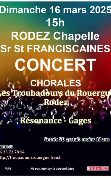 Concert de chorales Les Troubadours du Rouergue