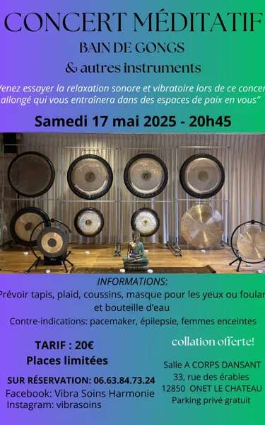 Concert méditatif : Bain de gongs & autres instruments