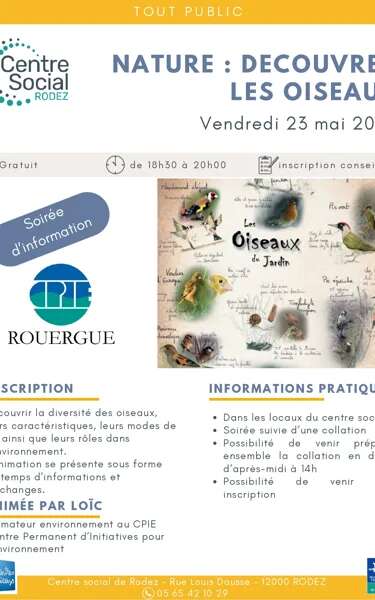 Soirée d'information nature sur les oiseaux