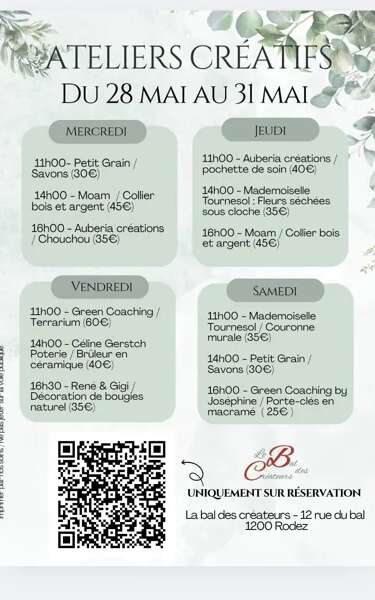 Ateliers Créatifs au Bal des Créateurs