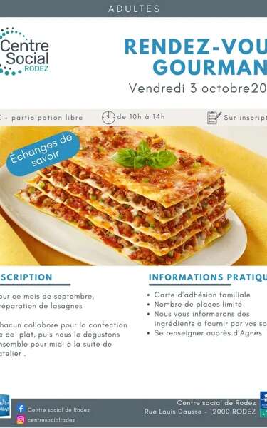 Rendez-vous gourmand avec le Centre Social de Rodez