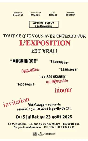 Exposition à la Menuiserie de Rodez