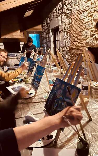Apéro Peinture au café Ô P'tit Bonheur